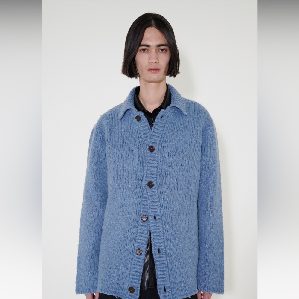 Our Legacy Big Cardigan in Funky Blue Acrylic. NWT sold out.